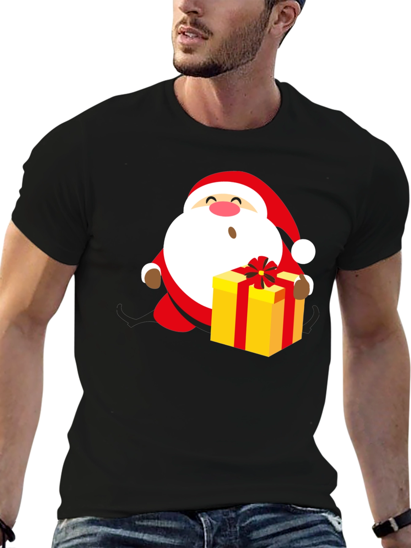 Festive Santa Gift Graphic Tee