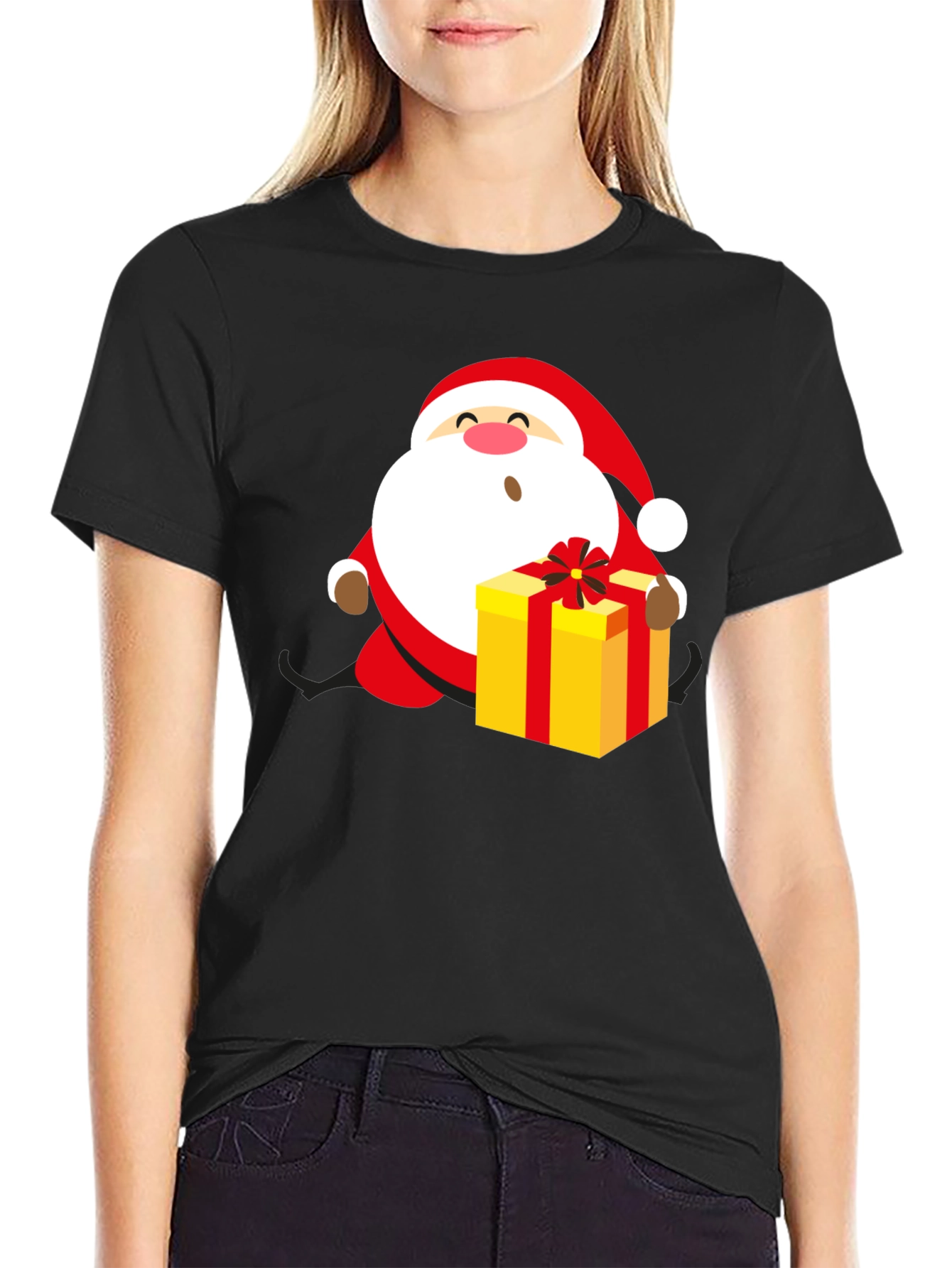Festive Santa Gift Graphic Tee
