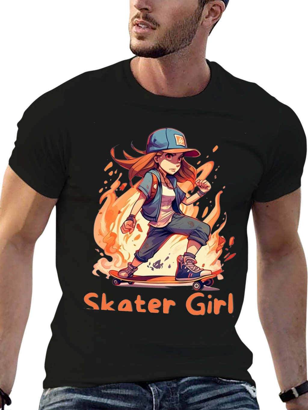 Skater Girl T-Shirt - Cool Anime Design