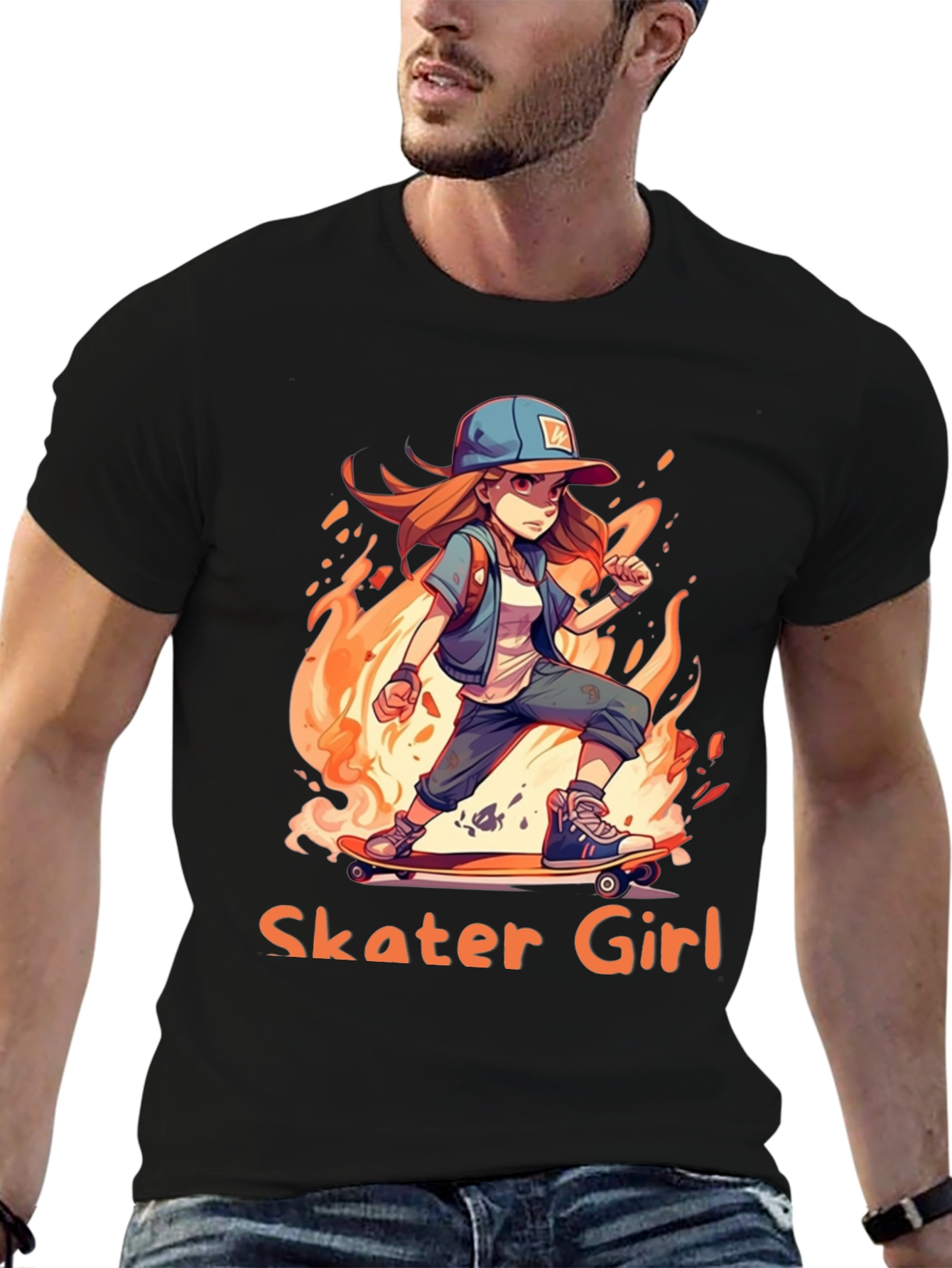 Skater Girl T-Shirt - Cool Anime Design