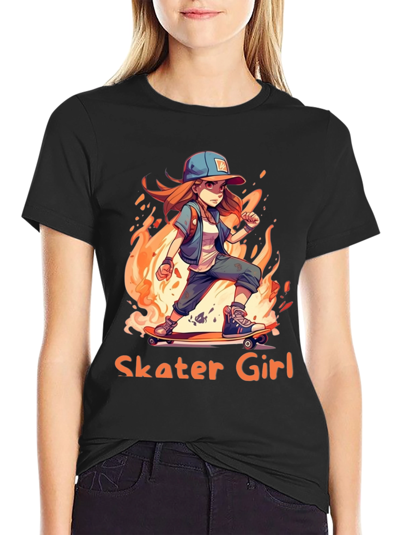 Skater Girl T-Shirt - Cool Anime Design