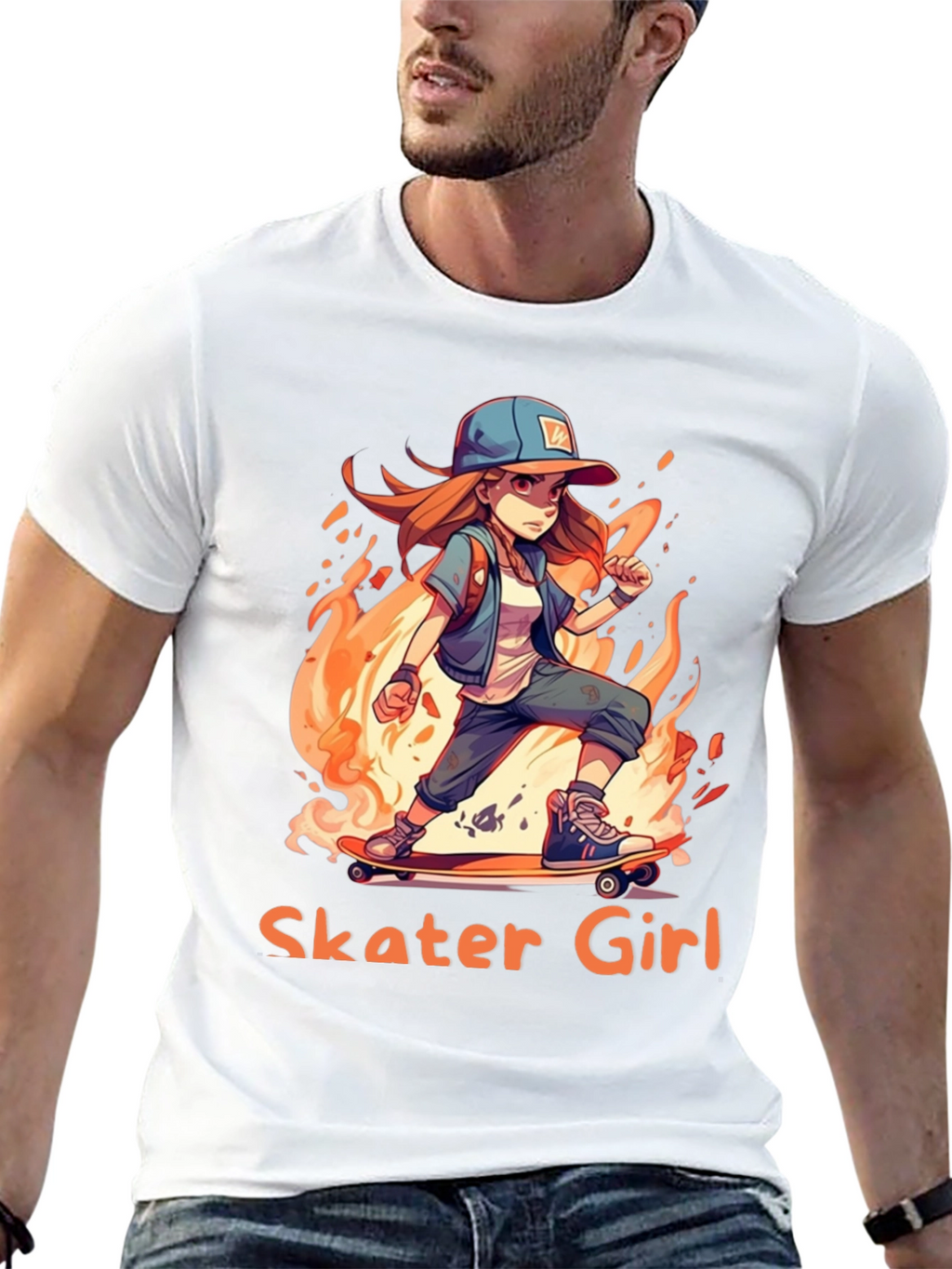 Skater Girl T-Shirt - Cool Anime Design