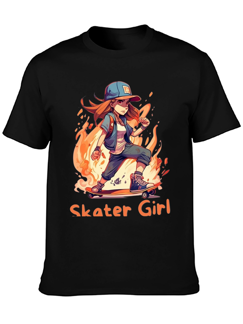 Skater Girl T-Shirt - Cool Anime Design