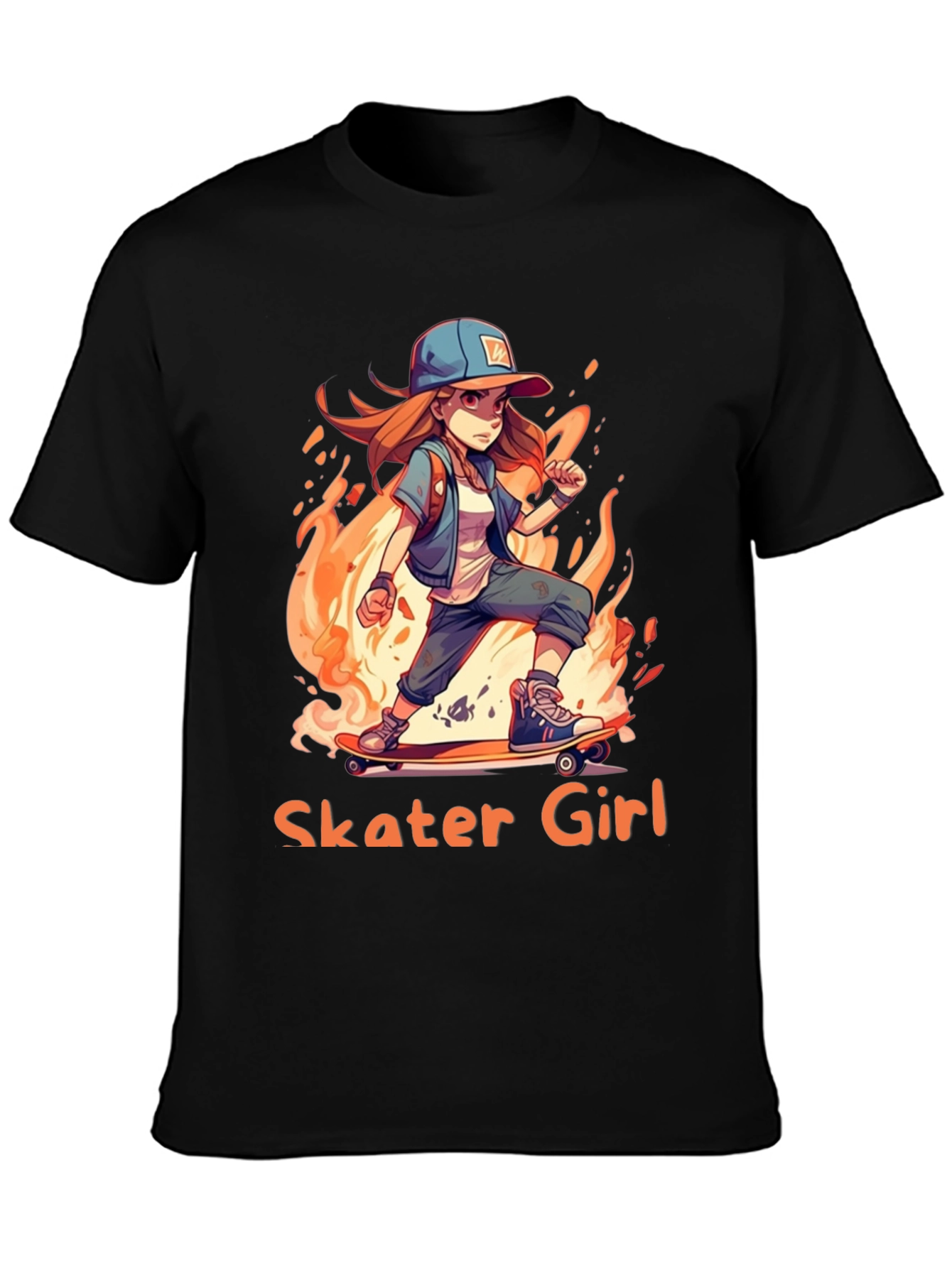 Skater Girl T-Shirt - Cool Anime Design
