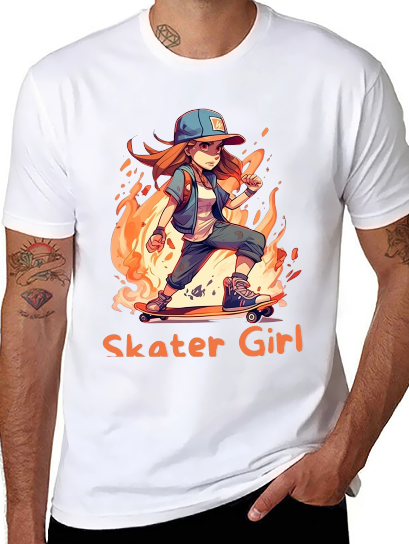 Skater Girl T-Shirt - Cool Anime Design