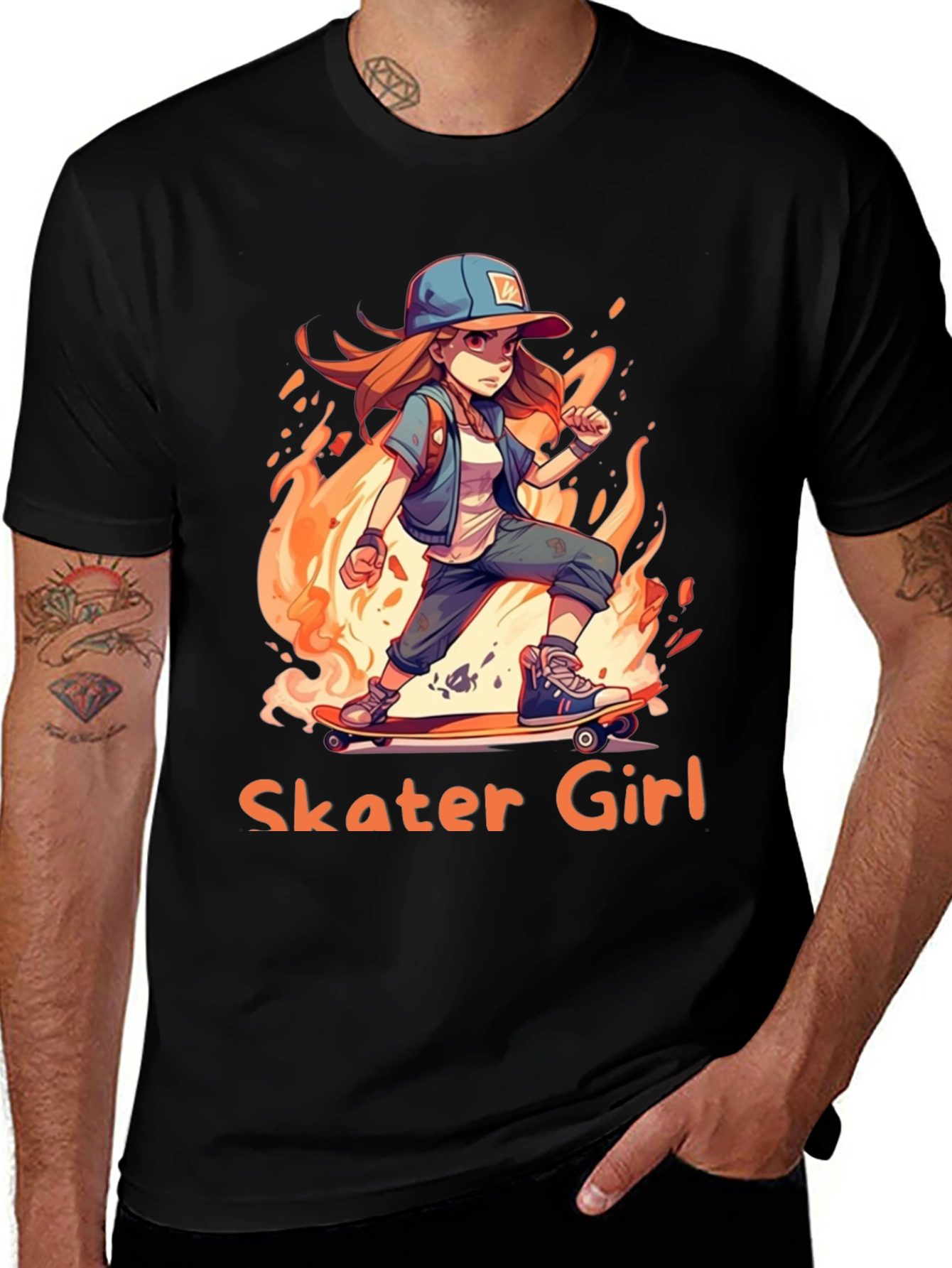 Skater Girl T-Shirt - Cool Anime Design