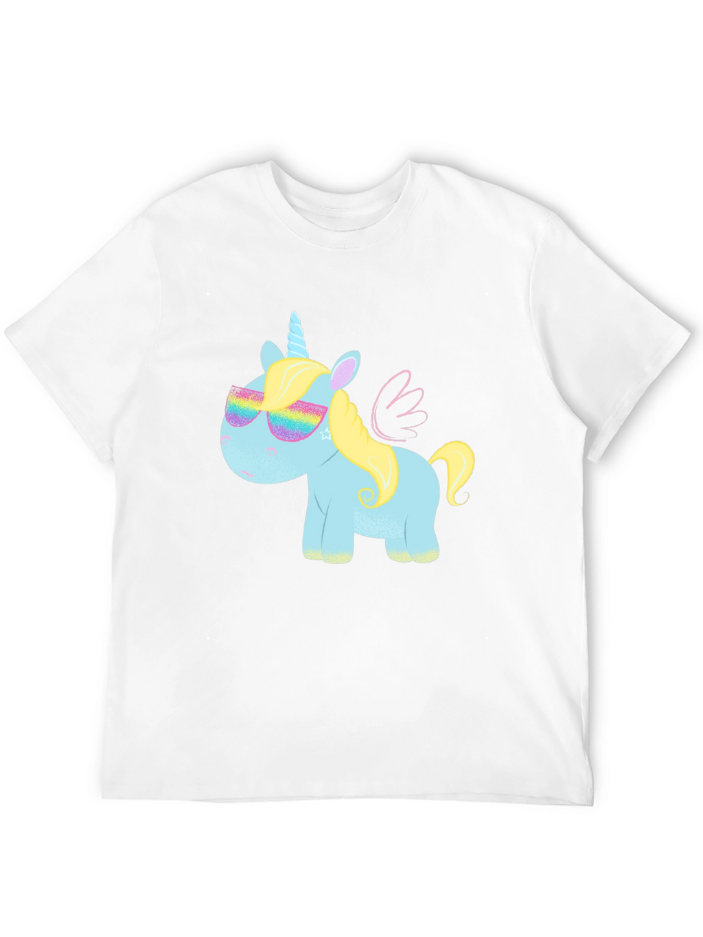 Unicorn T-Shirt with Rainbow Glasses