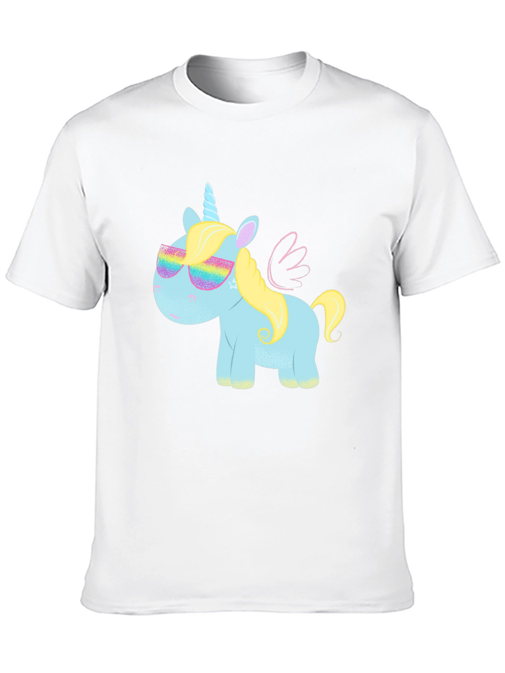 Unicorn T-Shirt with Rainbow Glasses