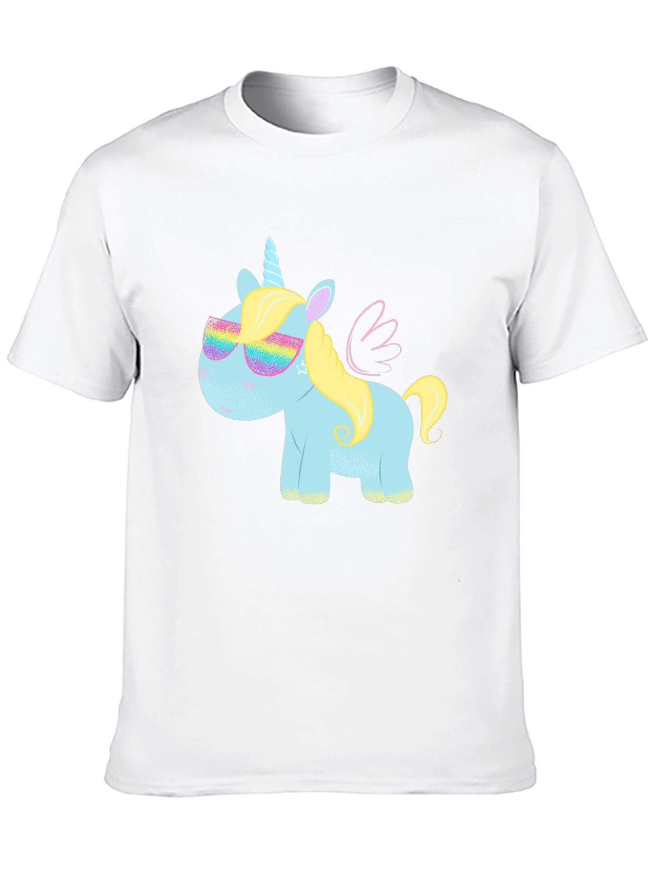 Unicorn T-Shirt with Rainbow Glasses