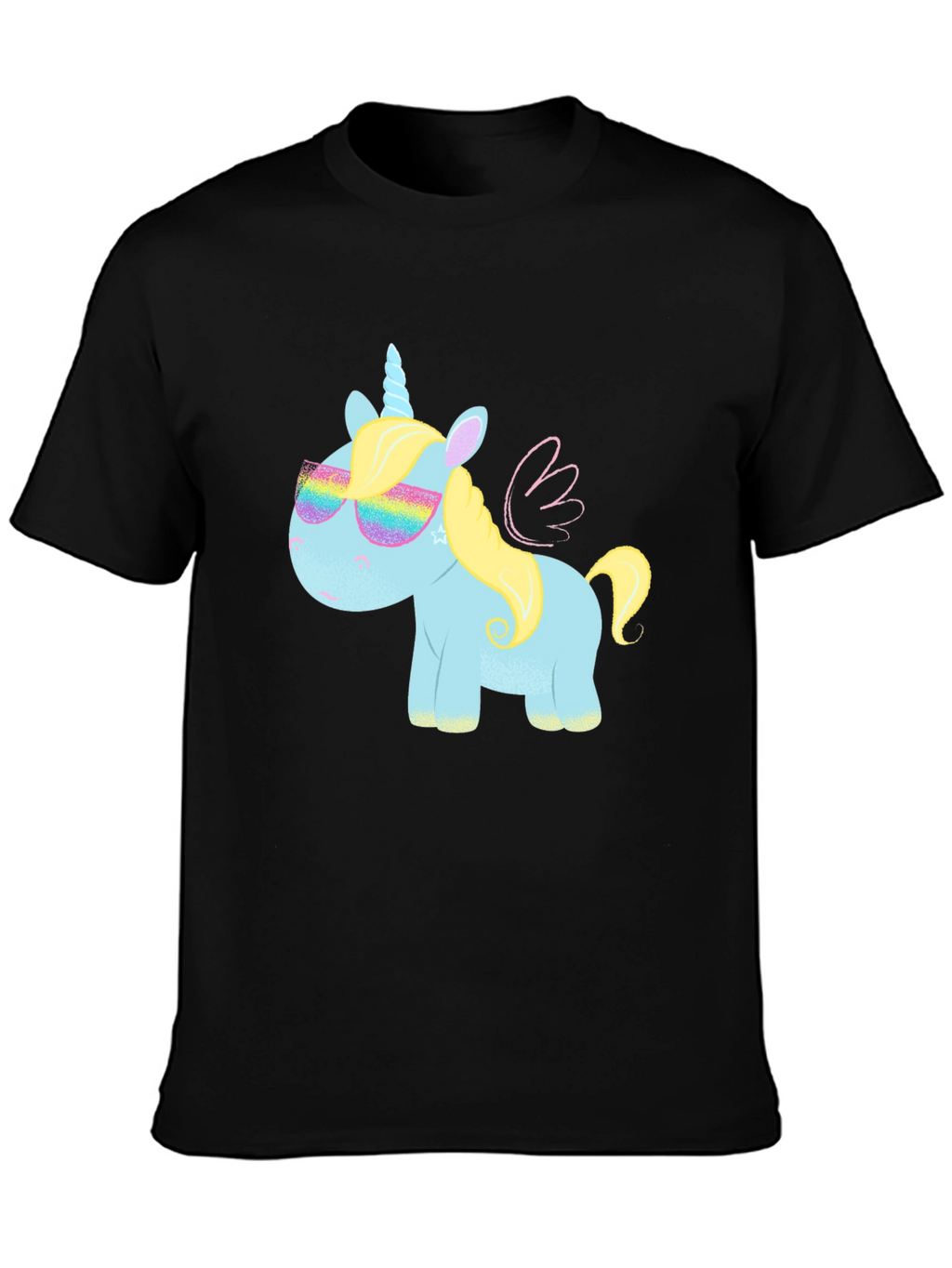 Unicorn T-Shirt with Rainbow Glasses