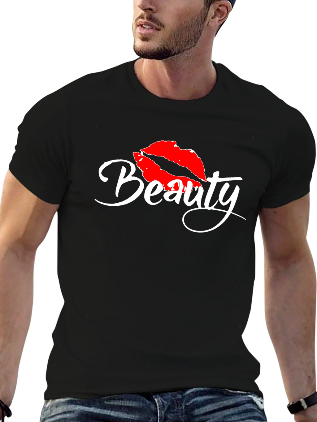 Beauty Lips Graphic Tee - Stylish Casual Top