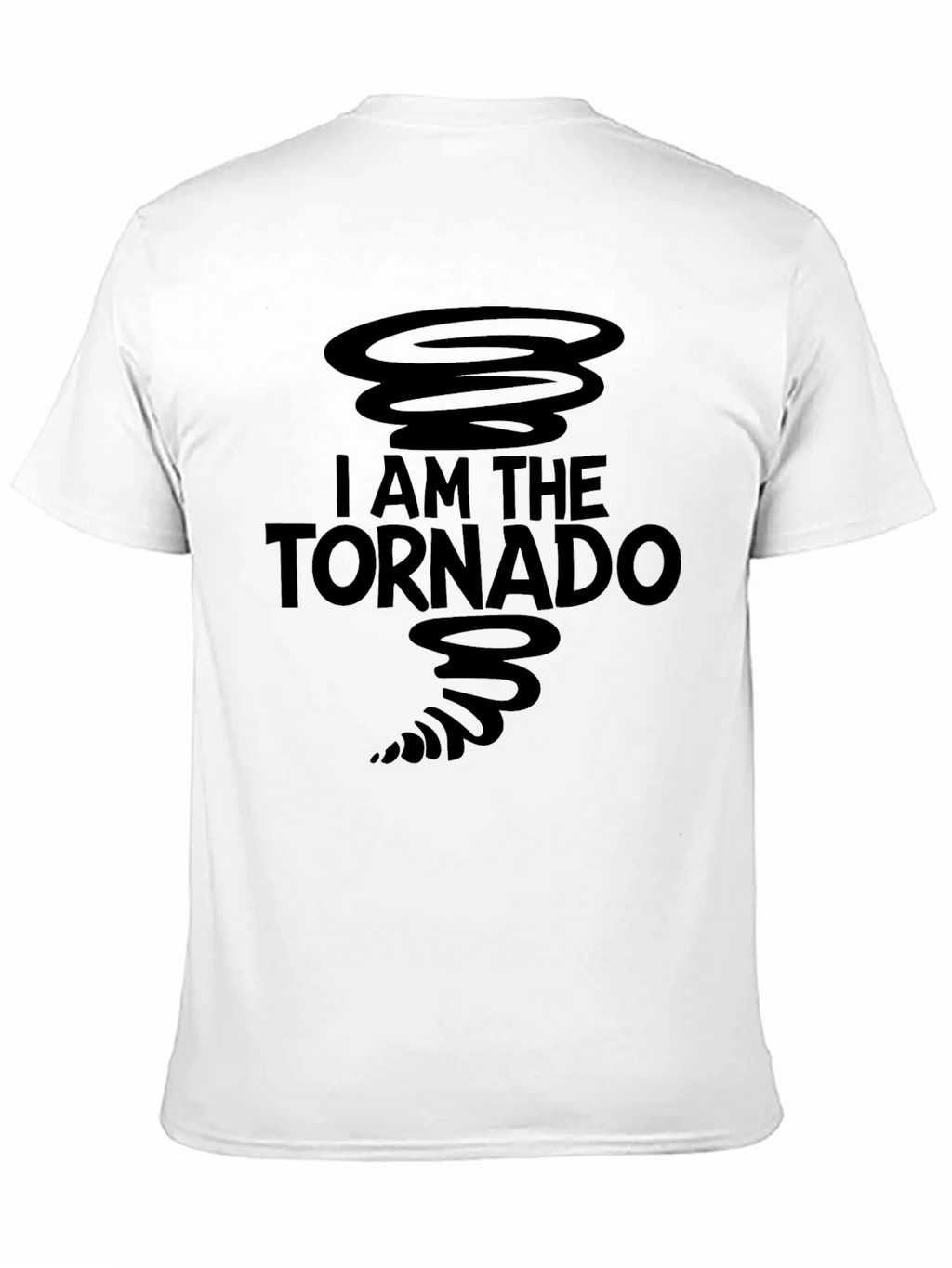 I Am The Tornado Graphic Print Black T-Shirt