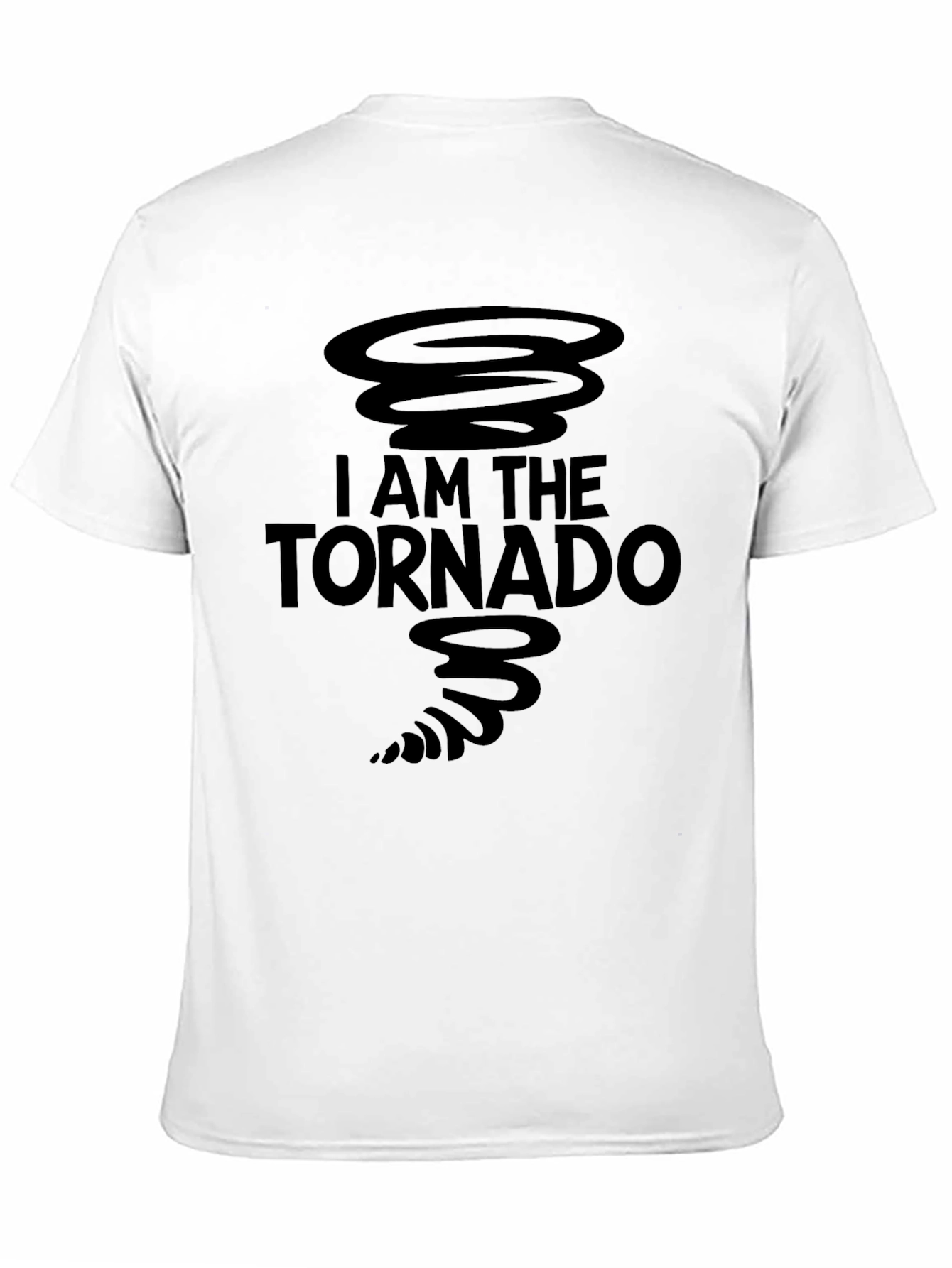 I Am The Tornado Graphic Print Black T-Shirt