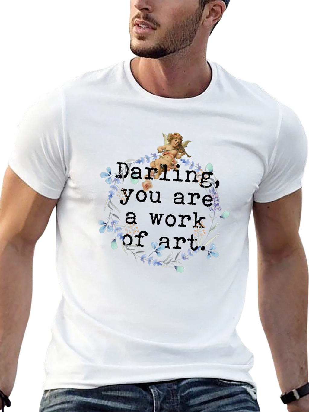 Artistic Angel Black T-Shirt