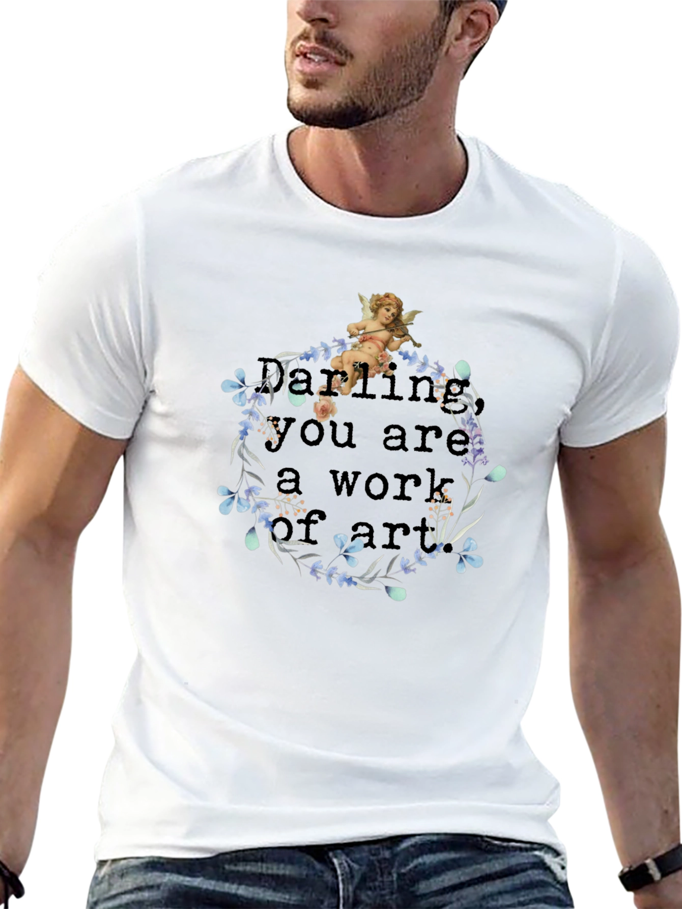 Artistic Angel Black T-Shirt