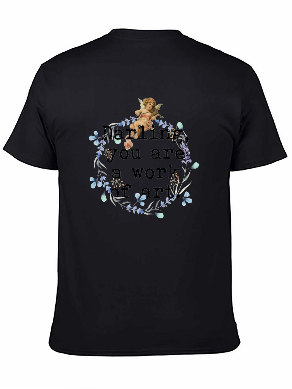 Artistic Angel Black T-Shirt