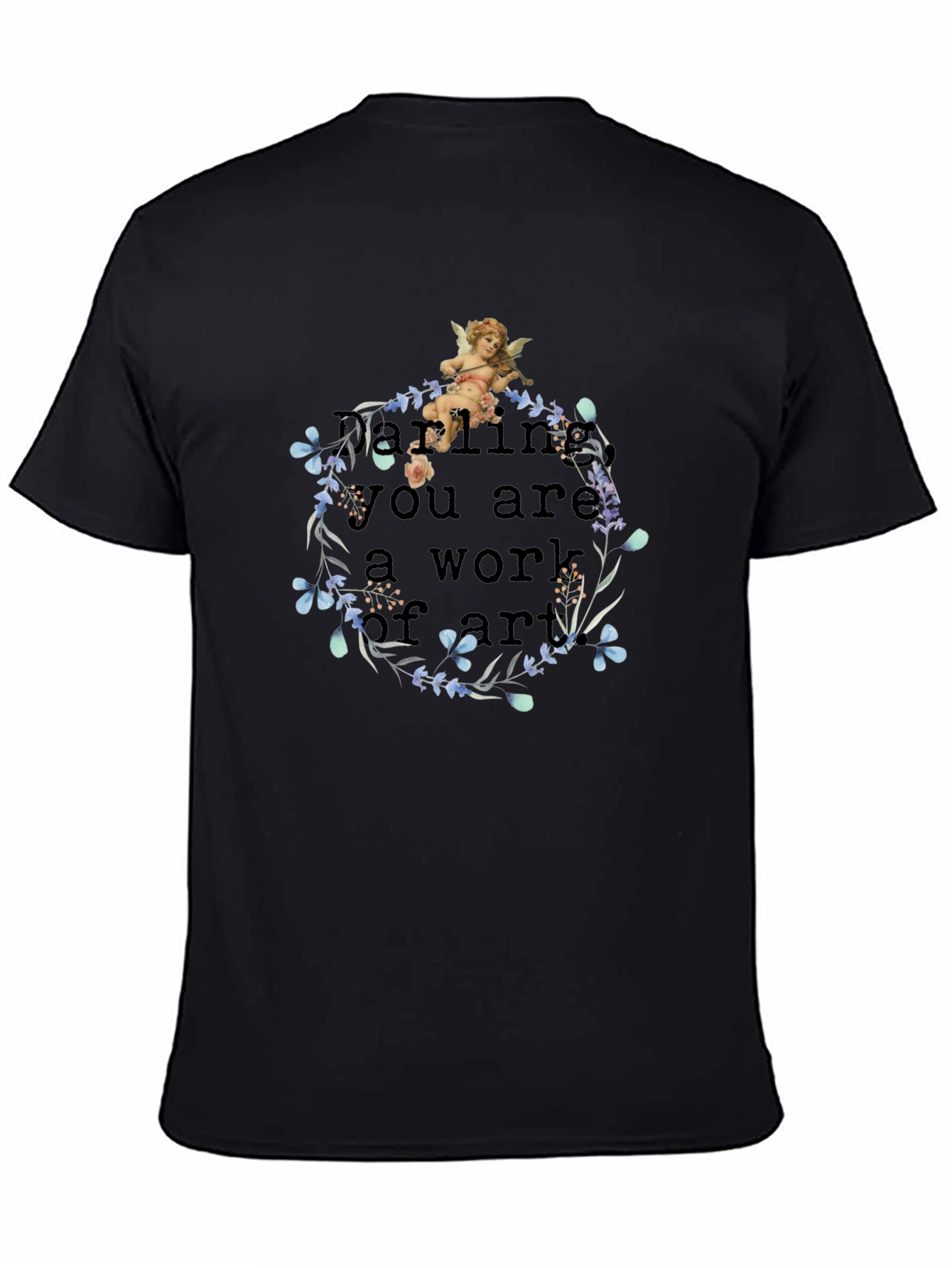 Artistic Angel Black T-Shirt