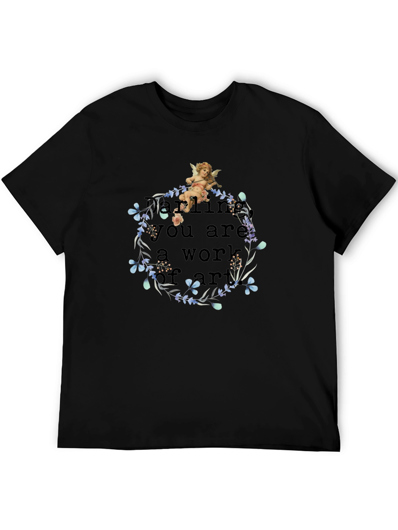 Artistic Angel Black T-Shirt