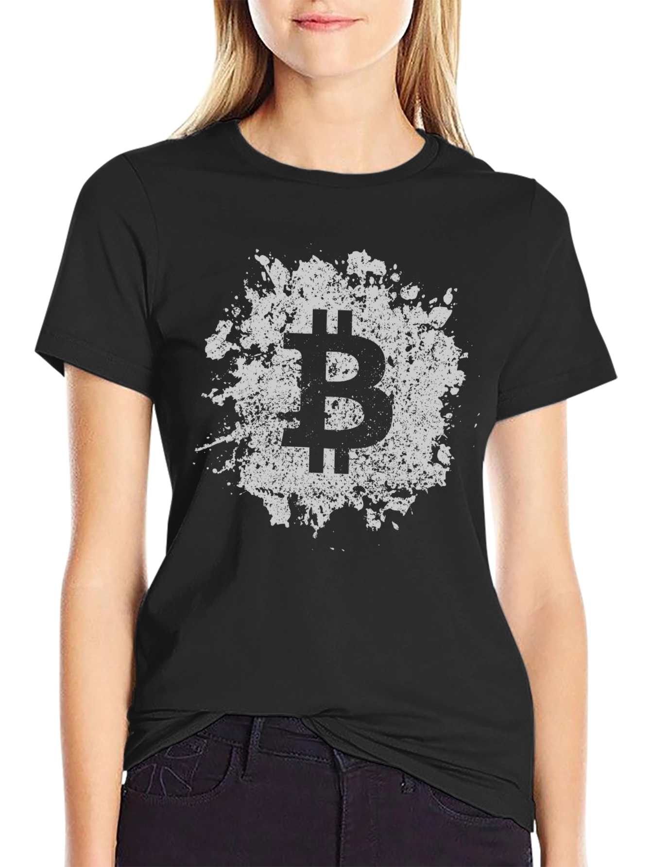 Bitcoin Splatter Graphic Tee - Crypto Currency Fashion
