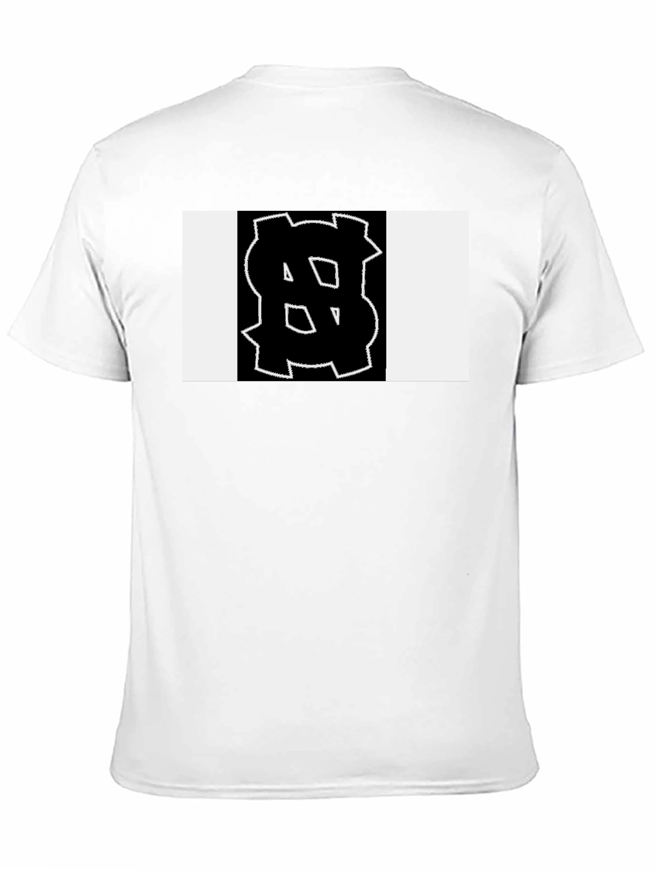 Black Tee with Bold Geometric Graphic