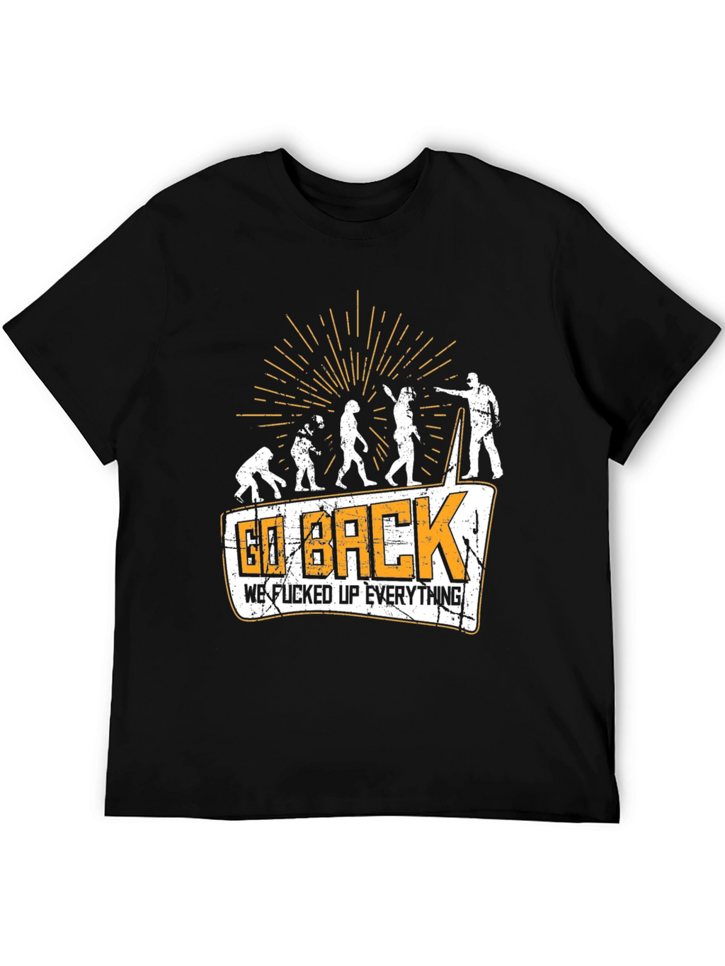 Go Back Evolution Graphic Tee - Black