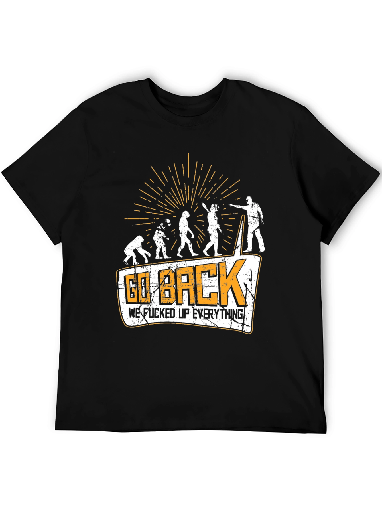 Go Back Evolution Graphic Tee - Black