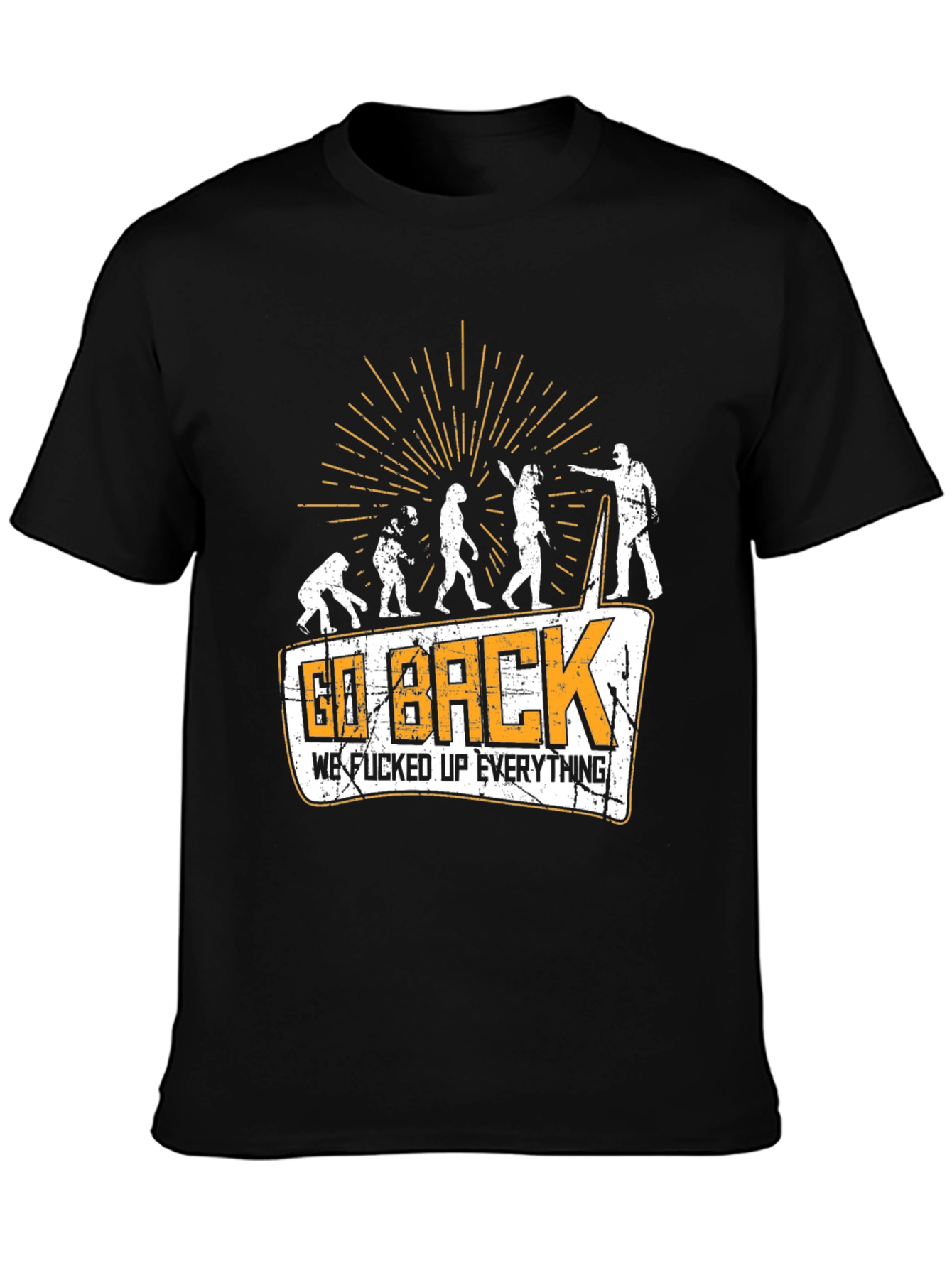 Go Back Evolution Graphic Tee - Black