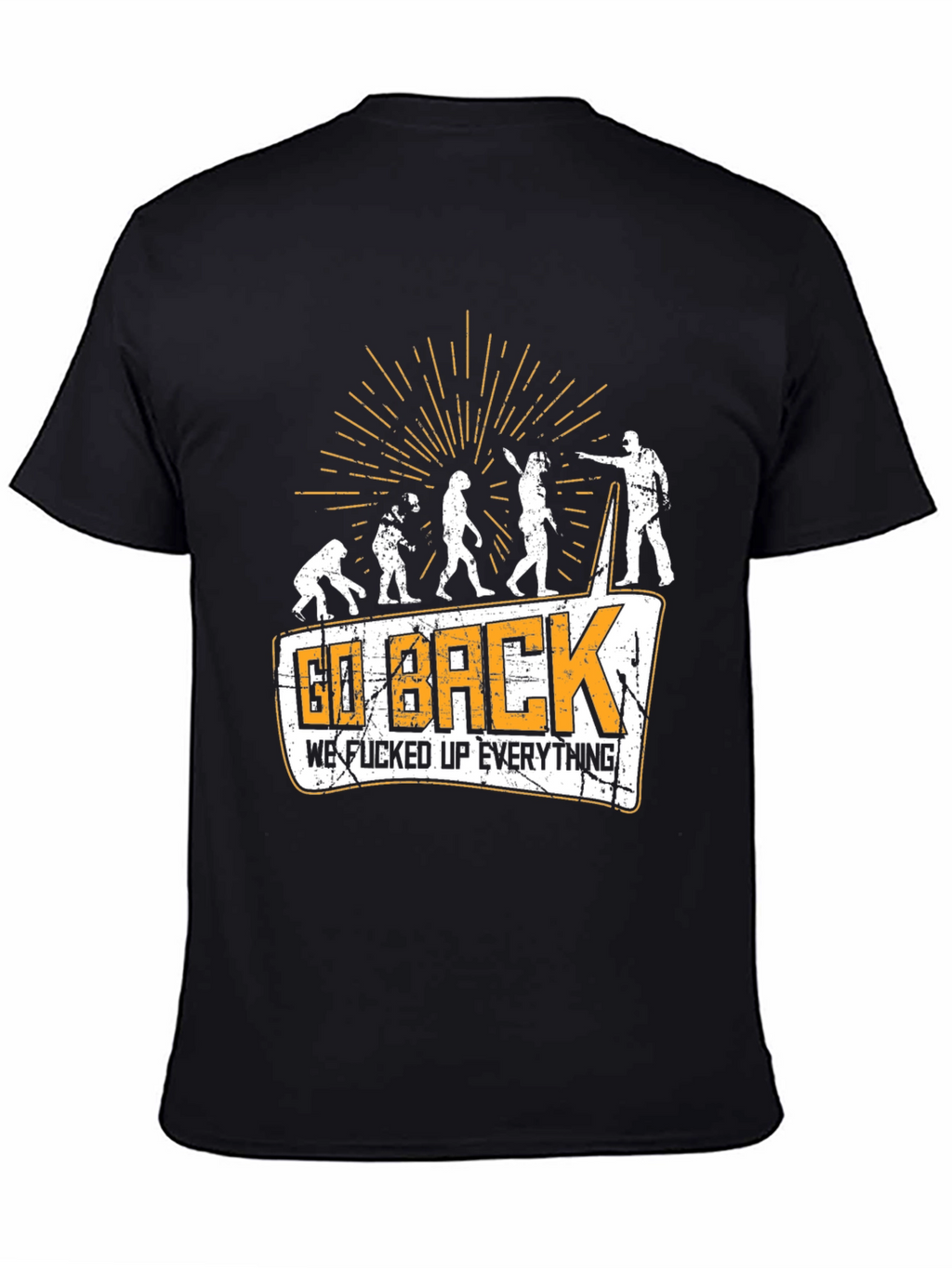 Go Back Evolution Graphic Tee - Black