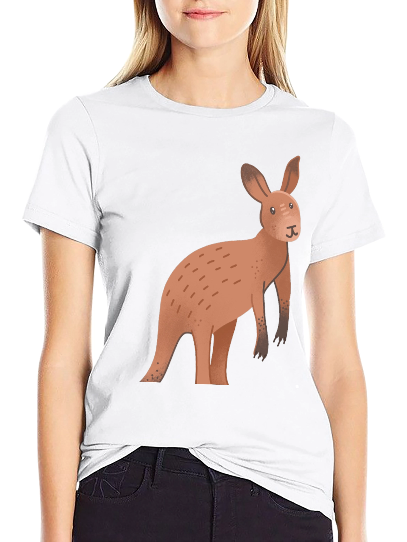 Kangaroo Graphic Tee - Stylish & Unique Black T-Shirt