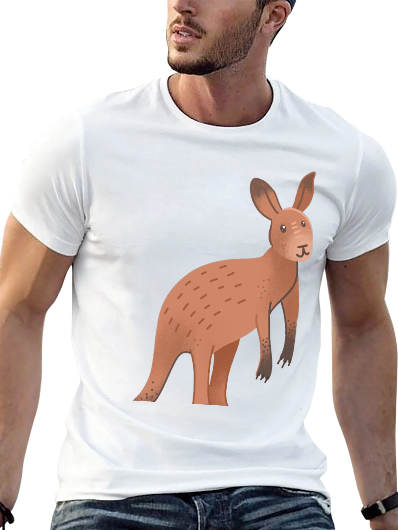 Kangaroo Graphic Tee - Stylish & Unique Black T-Shirt