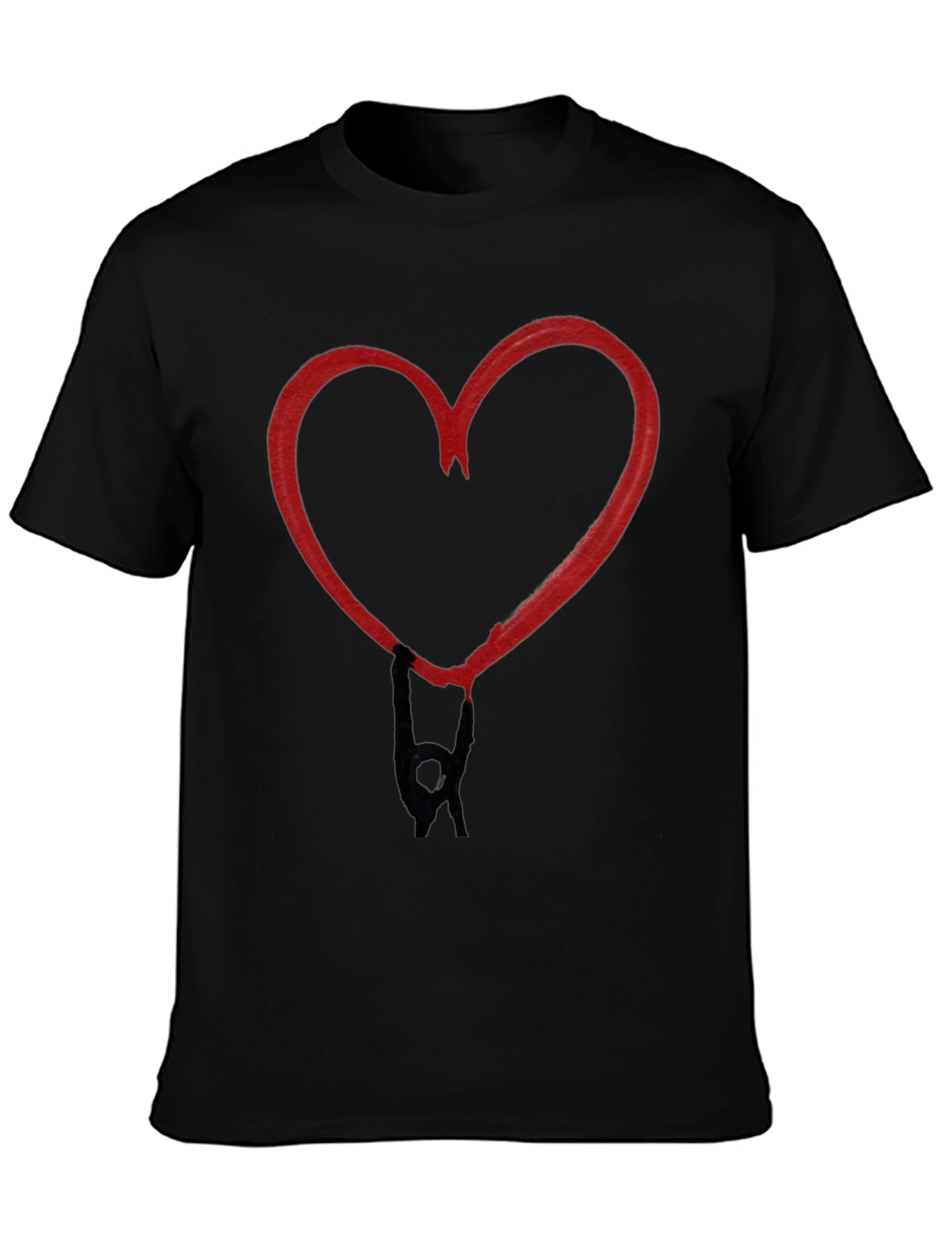 Heart Hands Black T-Shirt