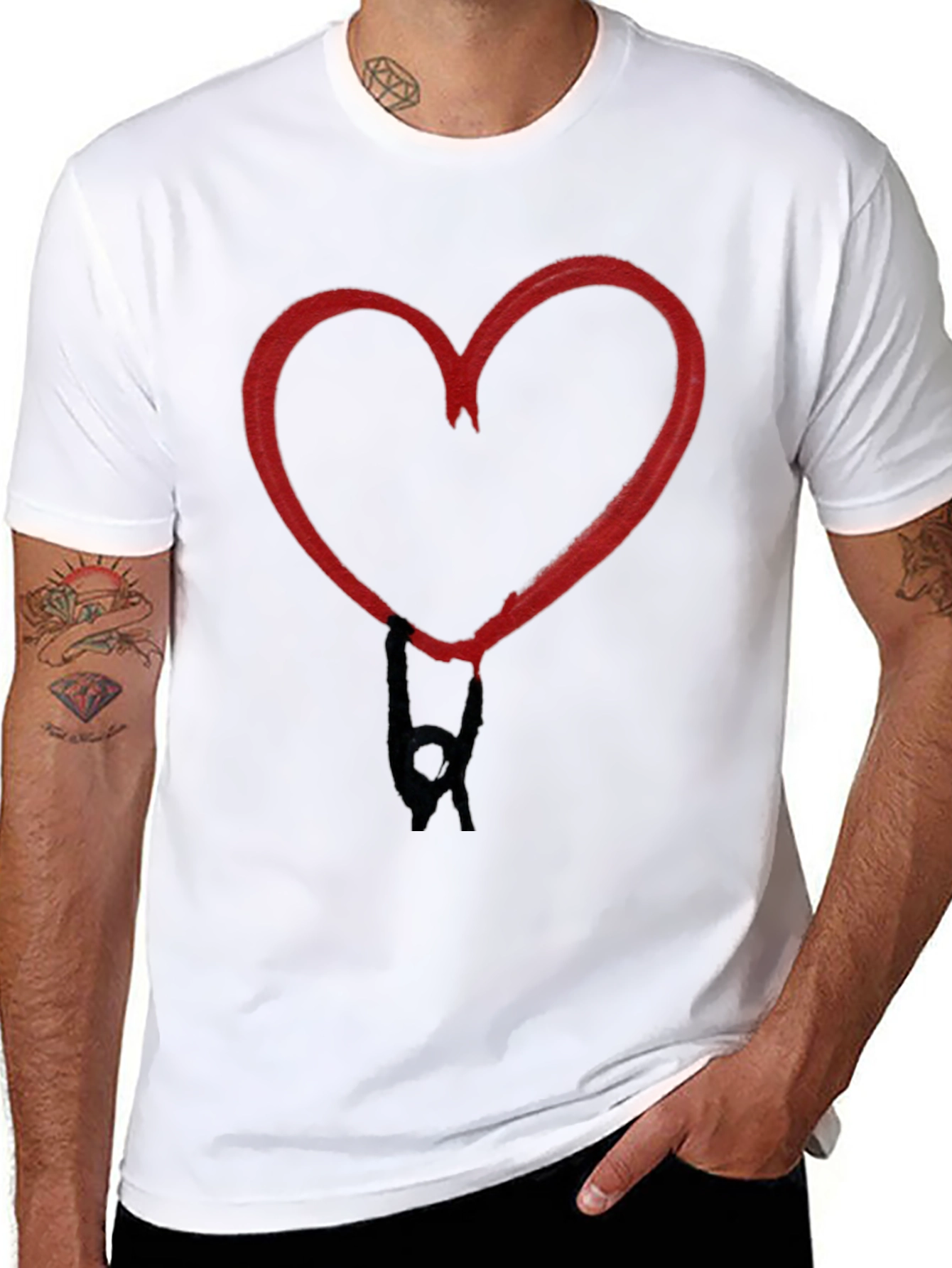 Heart Hands Black T-Shirt