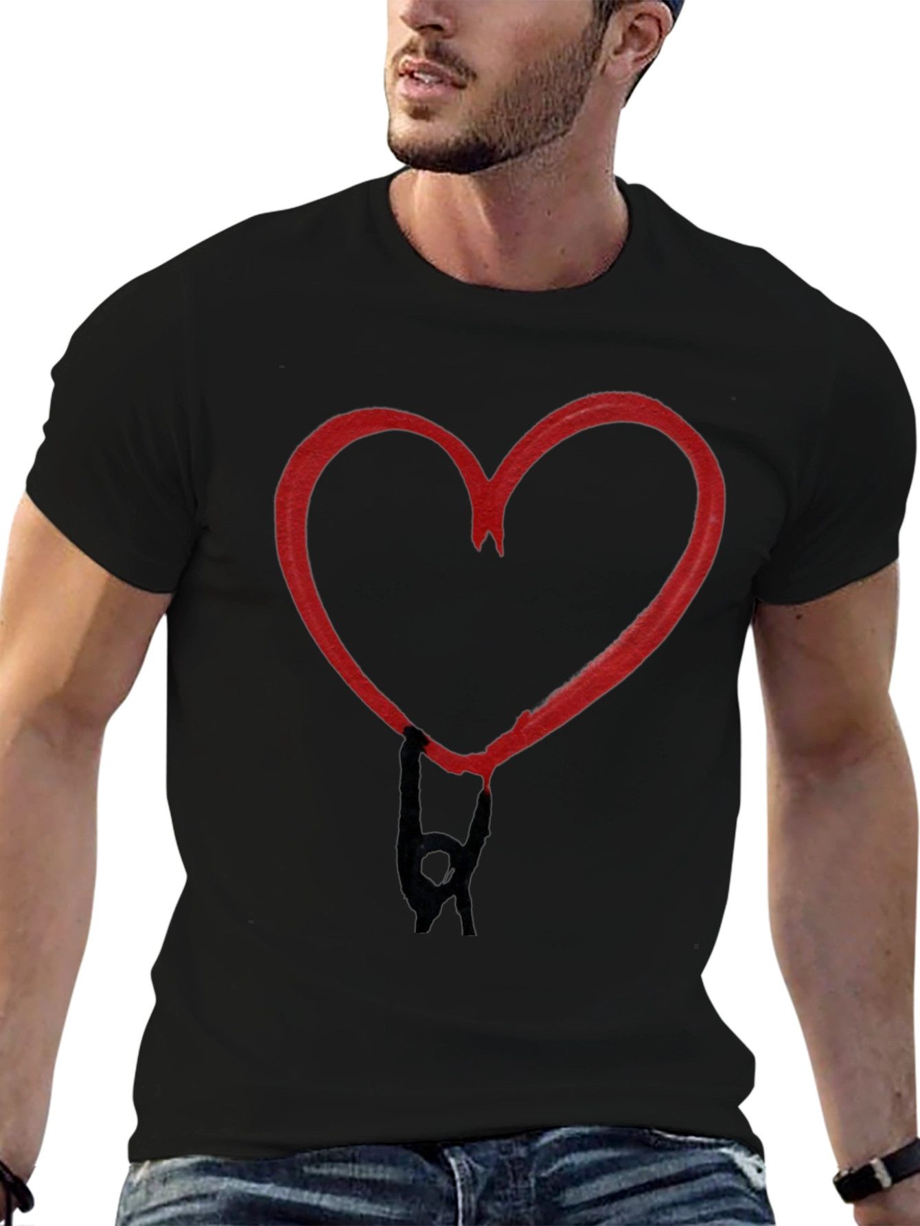 Heart Hands Black T-Shirt