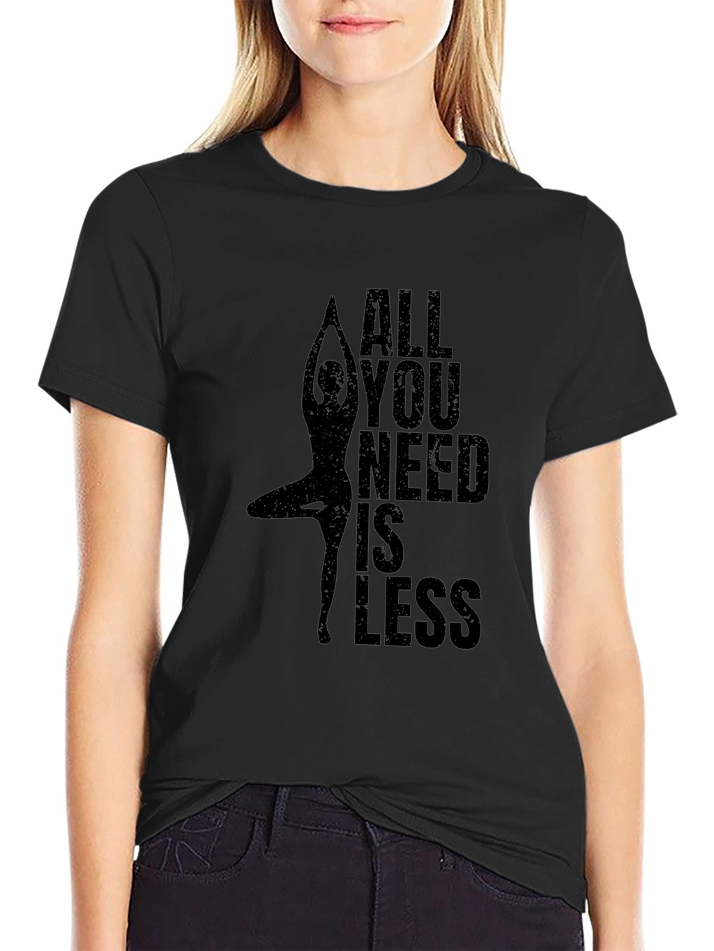 Yoga Graphic T-Shirt - All You Need Is Less