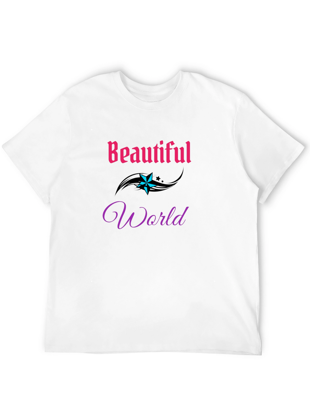 Beautiful World Graphic Tee - Stylish Comfort