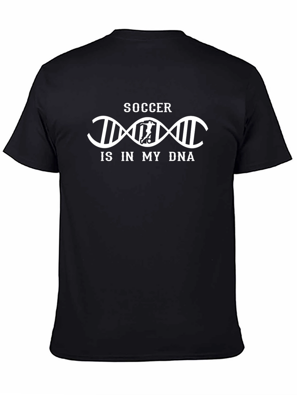Soccer DNA Graphic Tee - Black Cotton T-Shirt