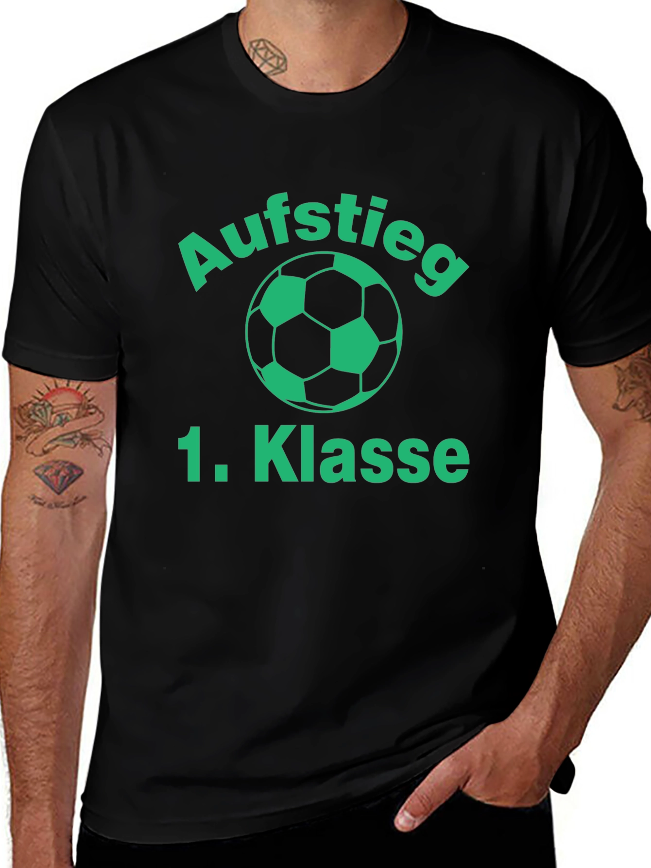 Aufstieg 1. Klasse Soccer T-Shirt - Black