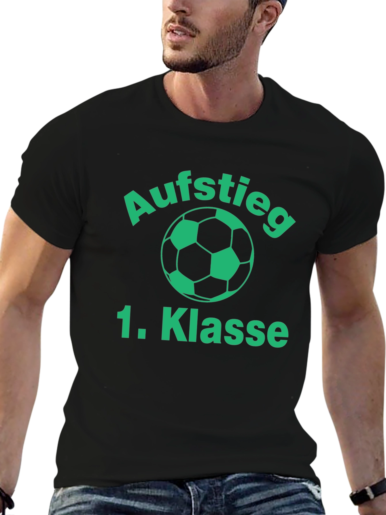 Aufstieg 1. Klasse Soccer T-Shirt - Black