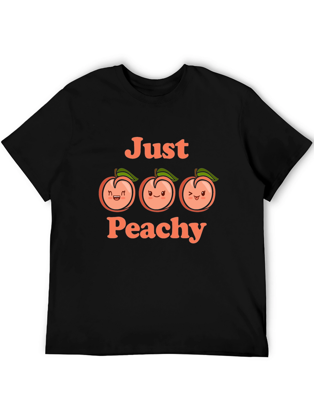 Just Peachy Graphic Tee - Cute Fruit T-Shirt