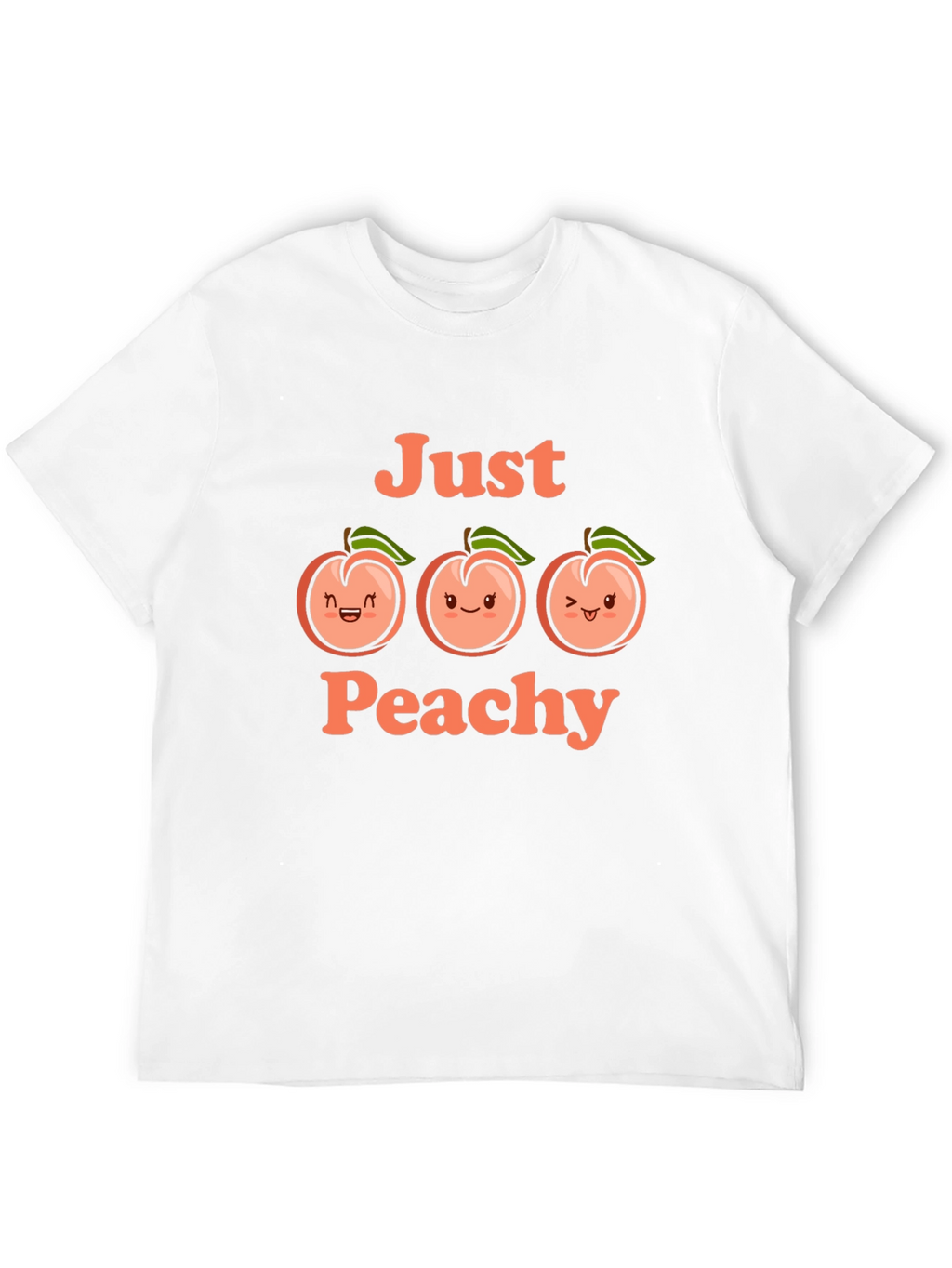 Just Peachy Graphic Tee - Cute Fruit T-Shirt