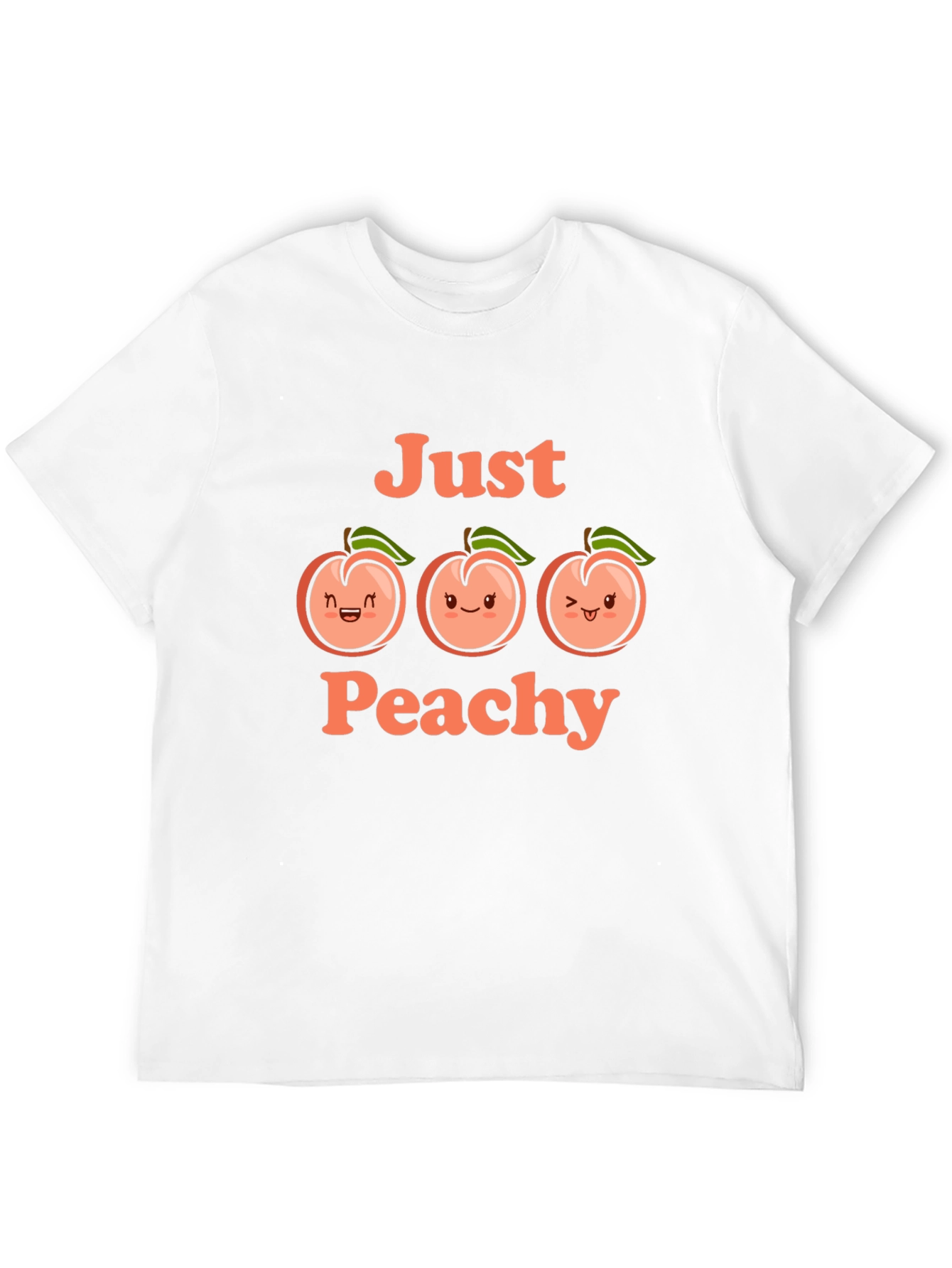 Just Peachy Graphic Tee - Cute Fruit T-Shirt