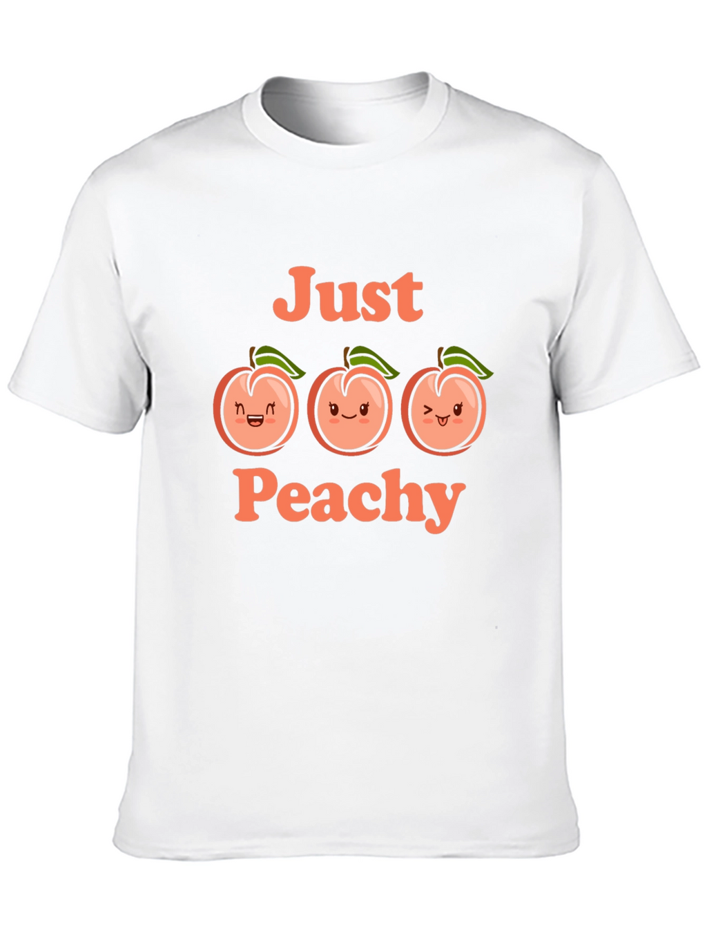 Just Peachy Graphic Tee - Cute Fruit T-Shirt