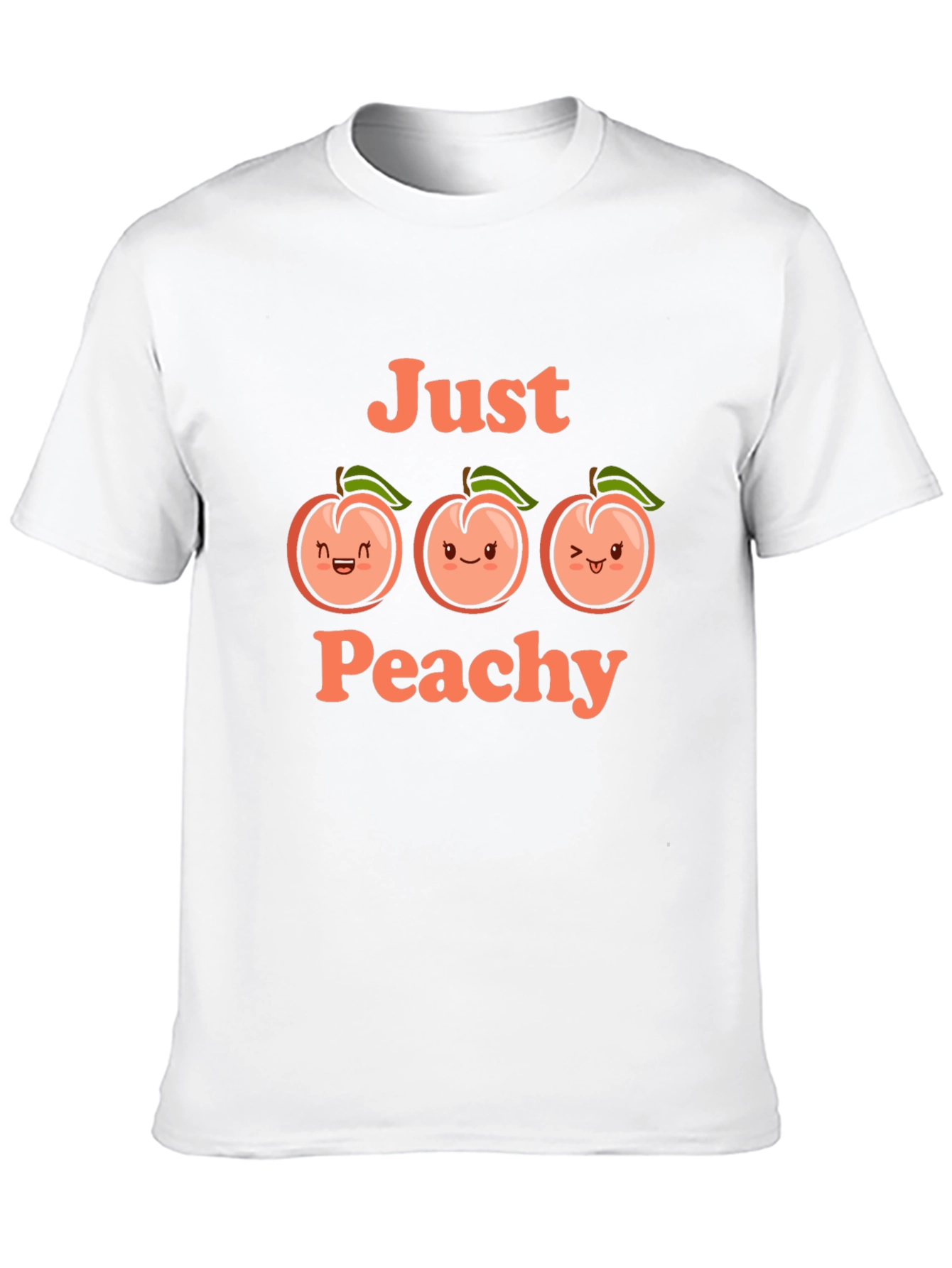Just Peachy Graphic Tee - Cute Fruit T-Shirt