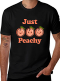 Just Peachy Graphic Tee - Cute Fruit T-Shirt