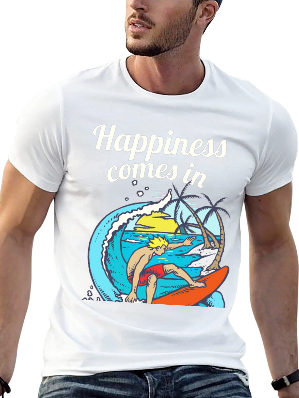 Happiness Surfer Graphic Tee