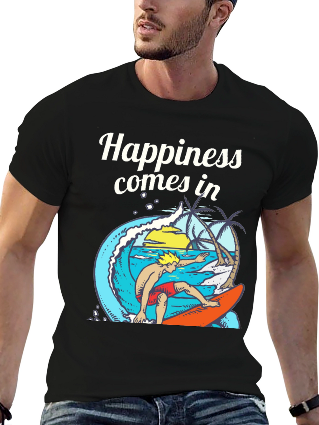 Happiness Surfer Graphic Tee