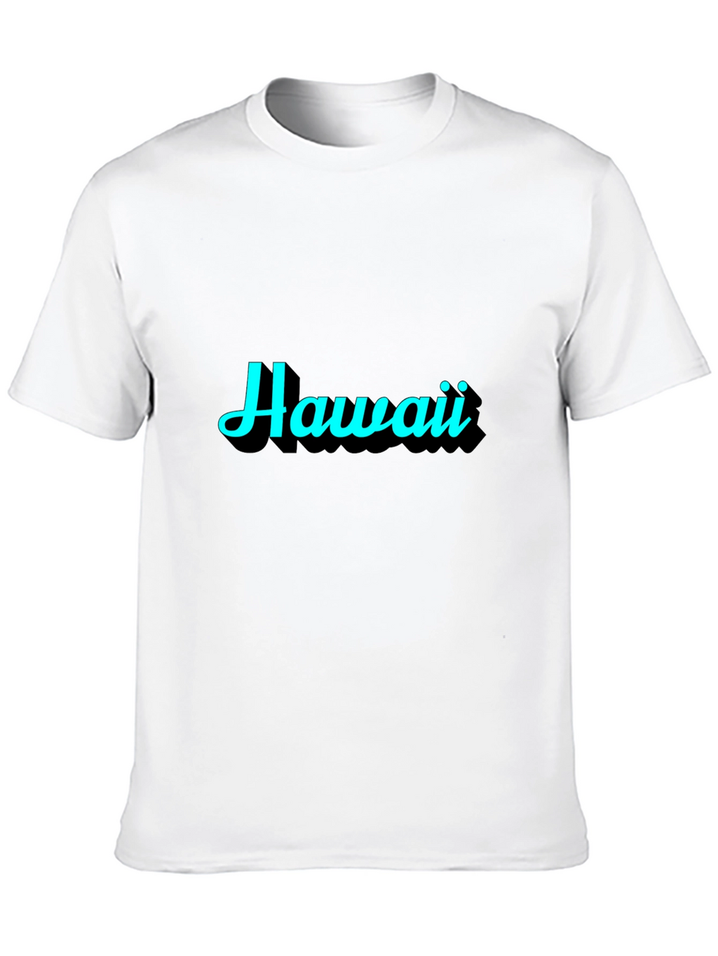Hawaii Graphic Print Black T-Shirt