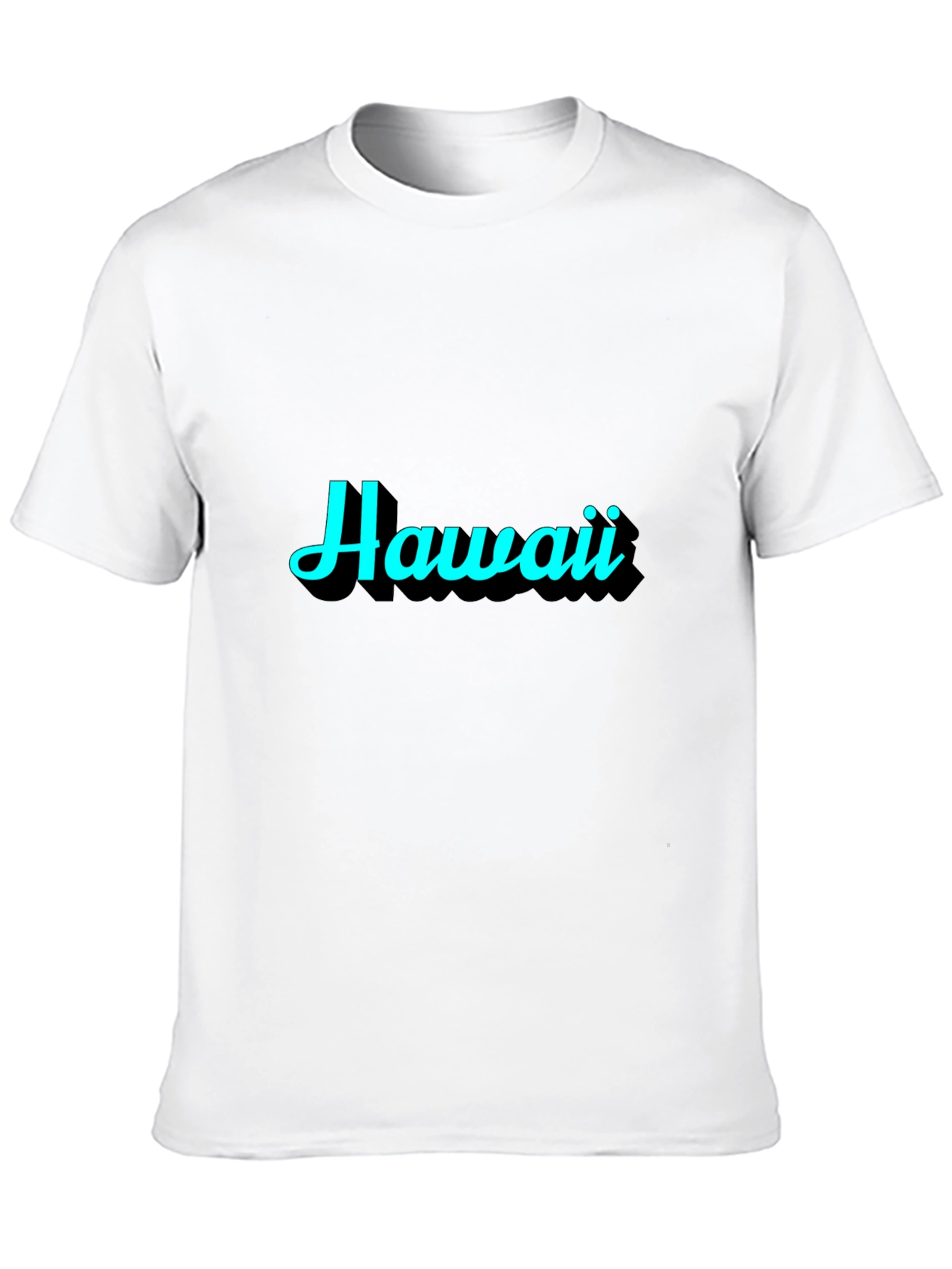 Hawaii Graphic Print Black T-Shirt