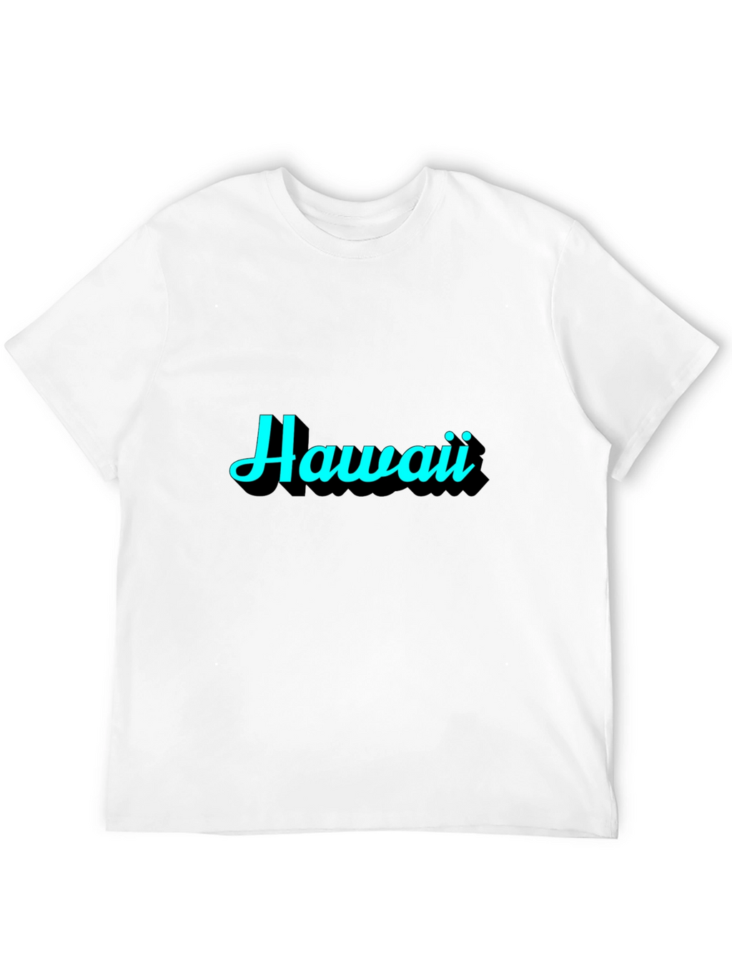 Hawaii Graphic Print Black T-Shirt