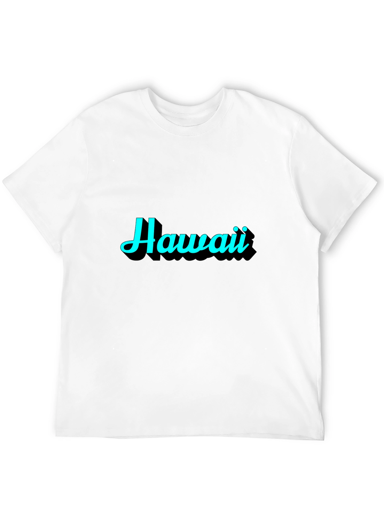Hawaii Graphic Print Black T-Shirt